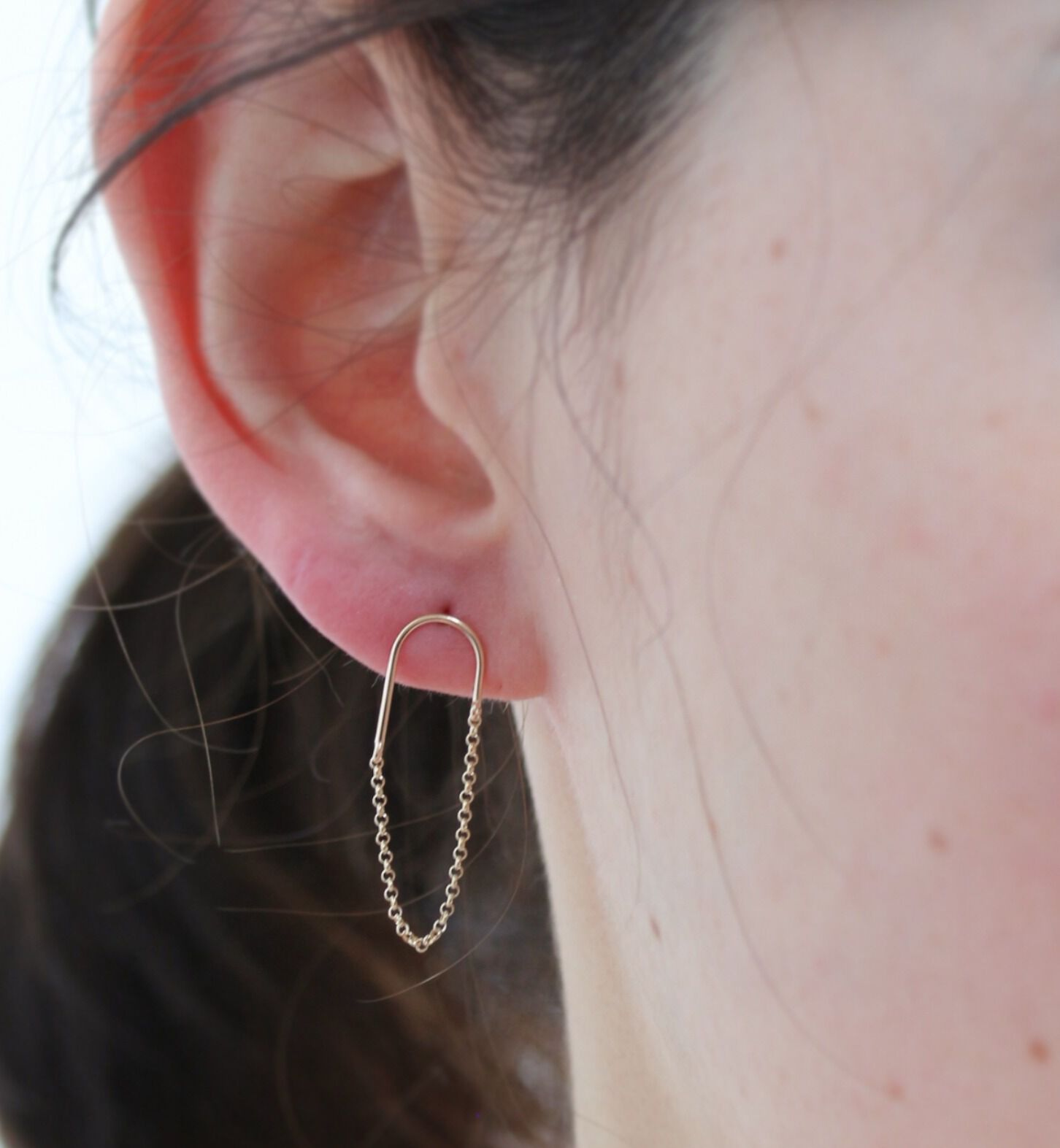  「ゴールド Uシェイプ ピアス | K10YG」|ピアス|