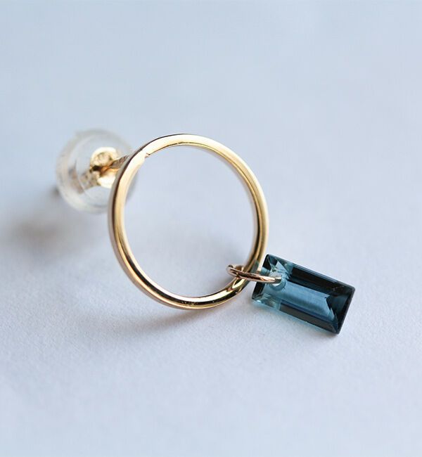  「ロンドンブルートパーズ  ピアス | K10YG」|ピアス|