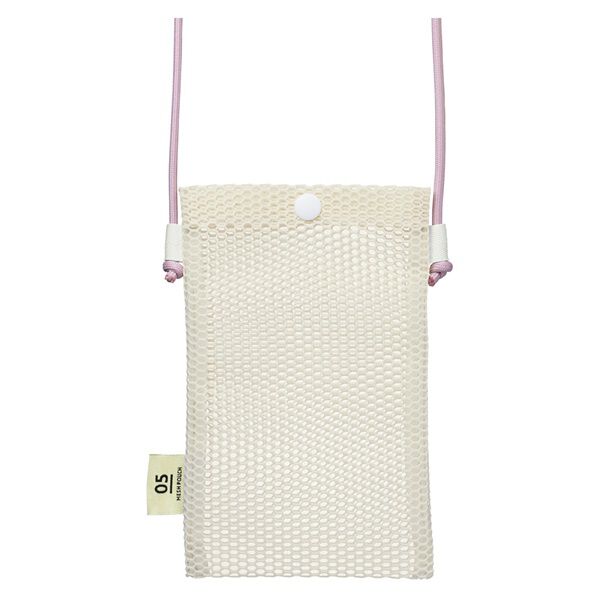  「スマホショルダーポーチ／メッシュコレクション」|モバイルケース|アイボリー