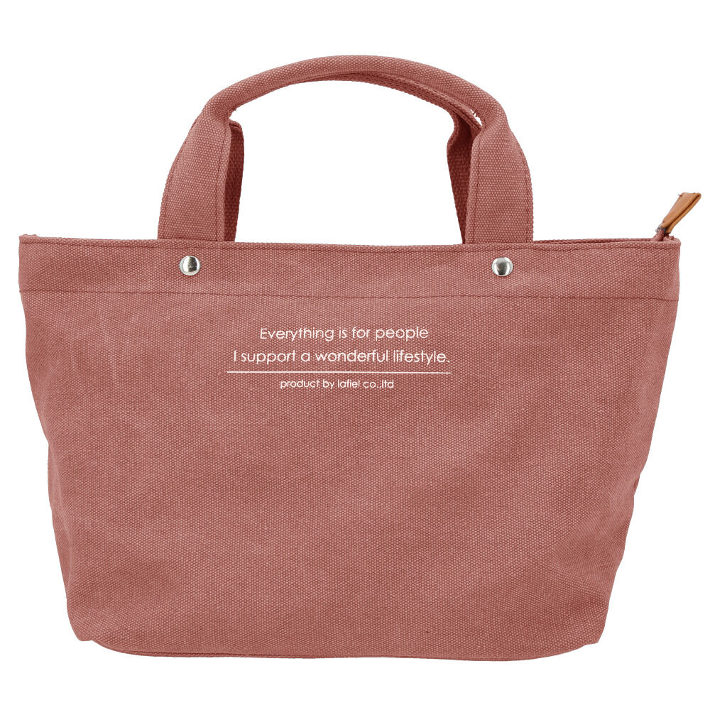 BACKYARD FAMILY「キャンバス トート ファスナー 通販 船形 小さめ ミニ トートバッグ サブバッグ ミニバッグ」|トートバッグ|レッド1