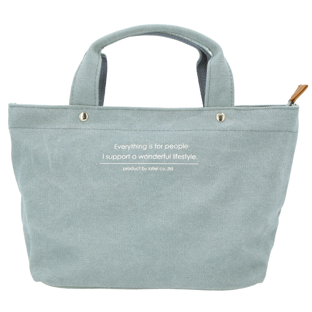 BACKYARD FAMILY「キャンバス トート ファスナー 通販 船形 小さめ ミニ トートバッグ サブバッグ ミニバッグ」|トートバッグ|ブルー2