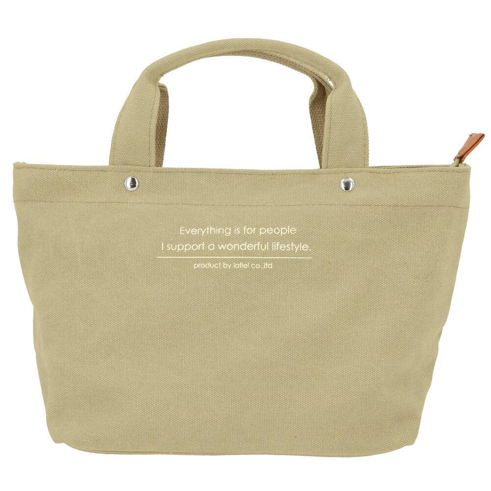 BACKYARD FAMILY「キャンバス トート ファスナー 通販 船形 小さめ ミニ トートバッグ サブバッグ ミニバッグ」|トートバッグ|ベージュ1