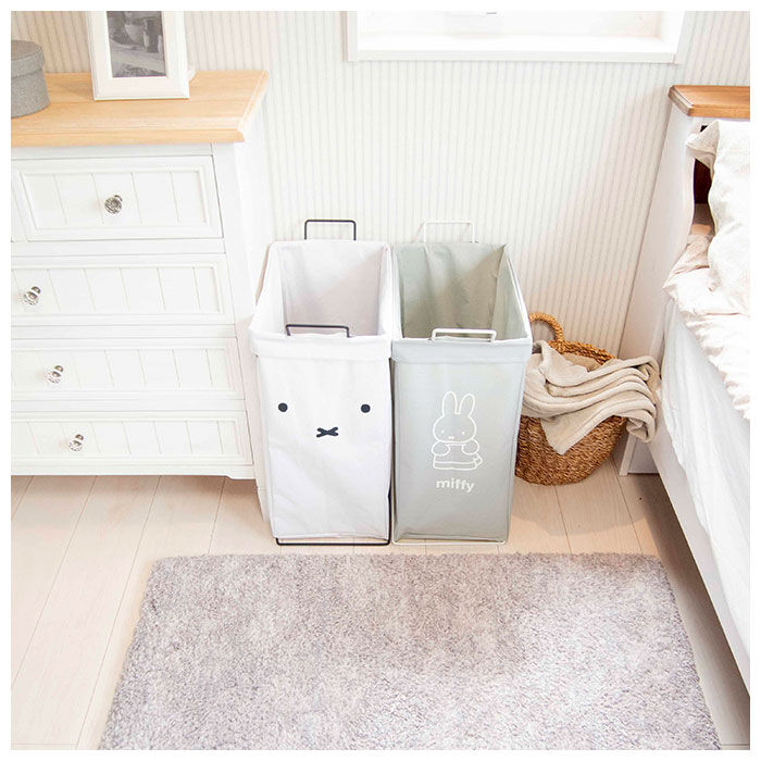 BACKYARD FAMILY「ランドリーバスケット 折りたたみ 通販 折り畳み 縦型 ミッフィー キャラクター グッズ」|トイレタリー・ランドリーグッズ|