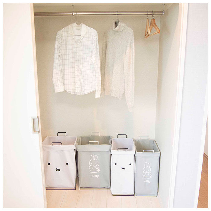 BACKYARD FAMILY「ランドリーバスケット 折りたたみ 通販 折り畳み 縦型 ミッフィー キャラクター グッズ」|トイレタリー・ランドリーグッズ|