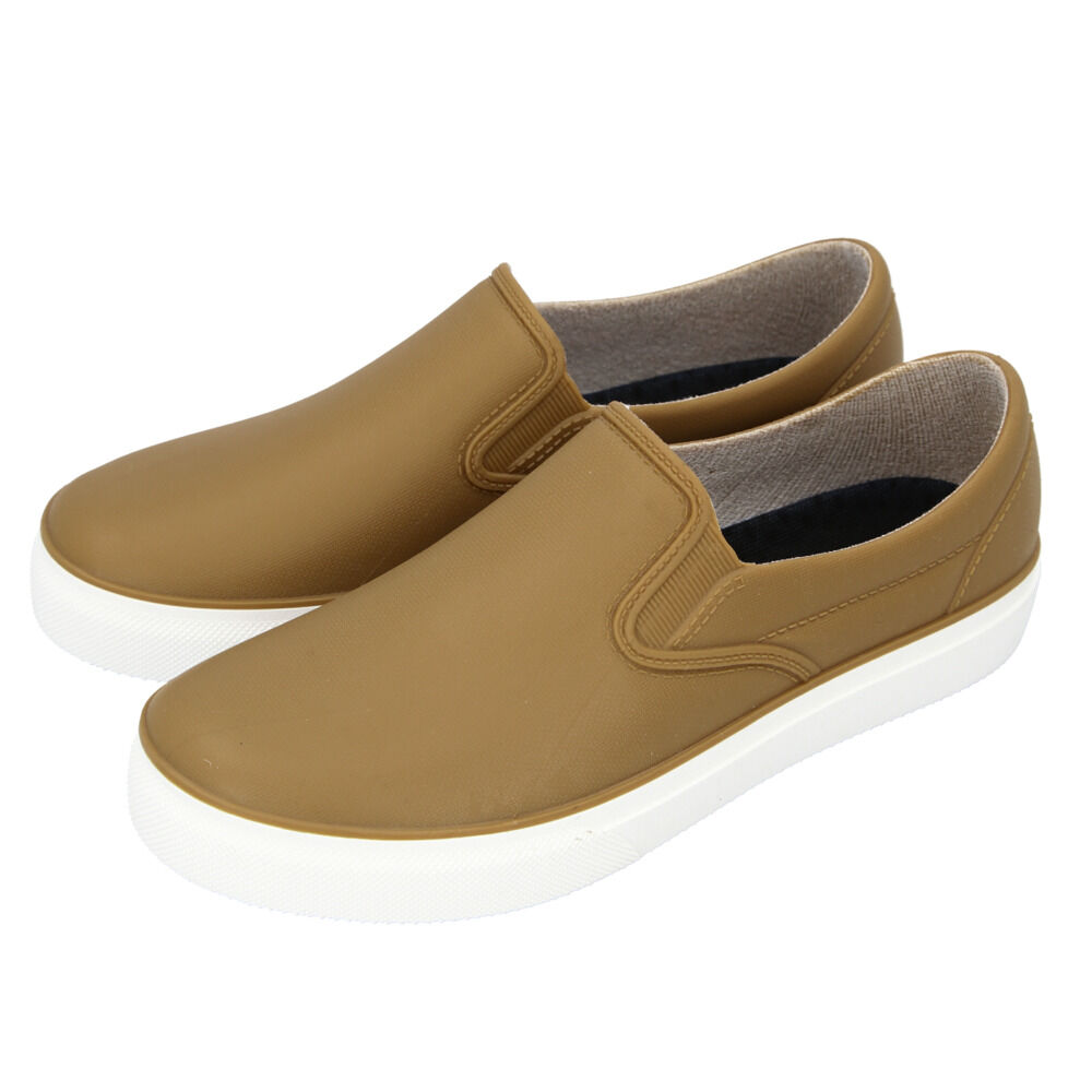 BACKYARD FAMILY「防水 スニーカー 通販 レディース メンズ スリッポン おしゃれ ラバーシューズ 防滑 ジュニア」|レインシューズ|ベージュ1