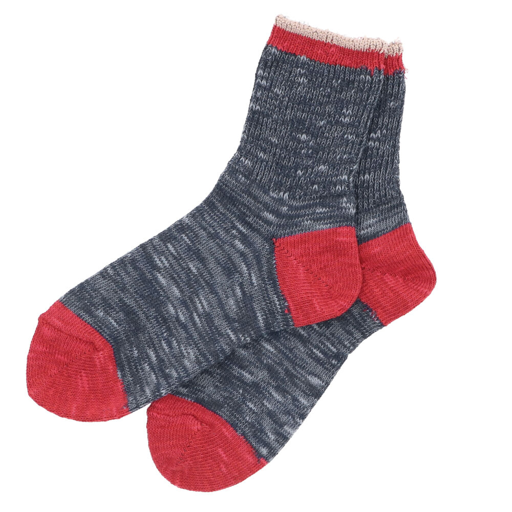 BACKYARD FAMILY「靴下 メンズ かわいい 通販 ソックス レディース ナチュラル クルーソックス リブ編み おしゃれ」|ソックス|ブルー1