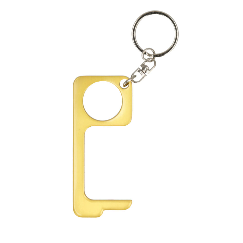 BACKYARD FAMILY「ドアオープナー 触らない 通販 非接触 ノータッチ キーホルダー ドアノブ 触らない グッズ」|チャーム・キーホルダー|ゴールド1