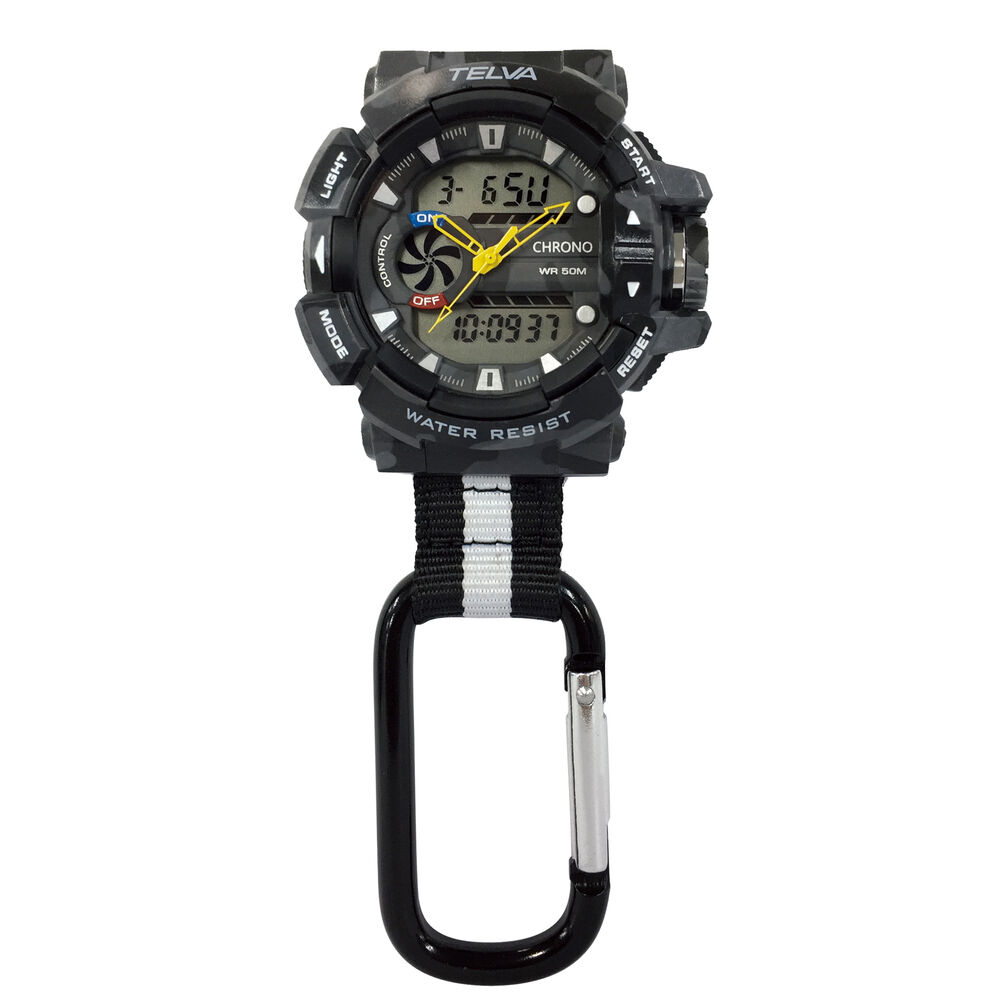 BACKYARD FAMILY「キーホルダー 時計 通販 ハンギングウオッチ カラビナウォッチ ハングウォッチ デジタル時計」|腕時計|グレー1