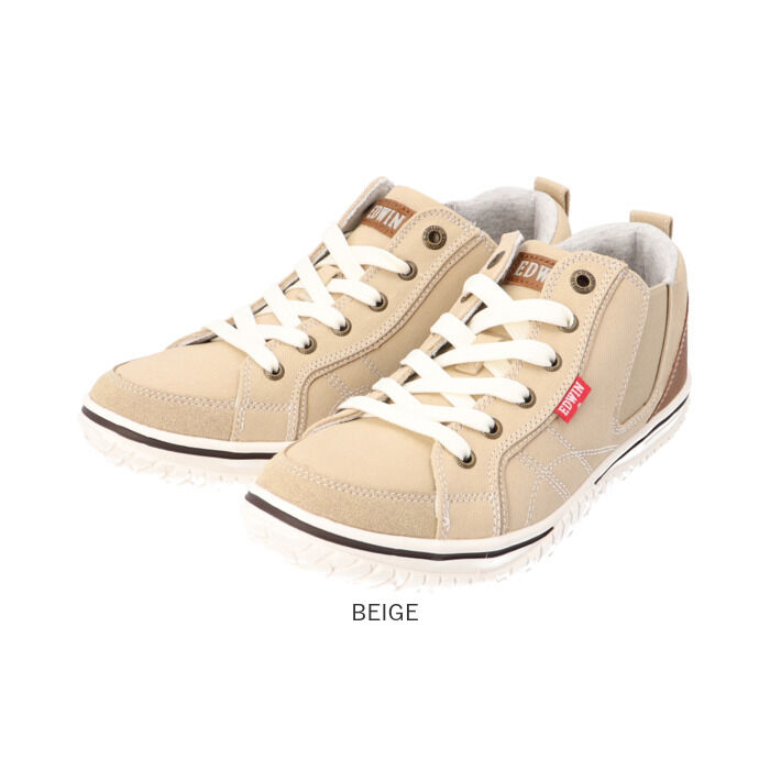 BACKYARD FAMILY「EDWIN スニーカー レディース 4649 通販 ミドルカット エドウィン 靴 サイドゴア」|スリッポン|