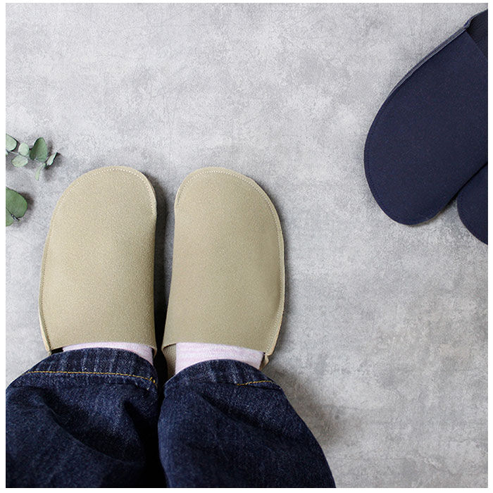 BACKYARD FAMILY「携帯スリッパ おしゃれ スエード 通販 スリッパ 室内履き 室内ばき ルームシューズ 折らない」|ルームシューズ|