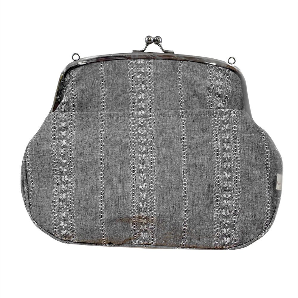 BACKYARD FAMILY「ショルダーバッグ がま口 通販 ２WAY 横型 ショルダー ポーチ ポシェット ミニショルダー」|ショルダー・メッセンジャー|グレー1