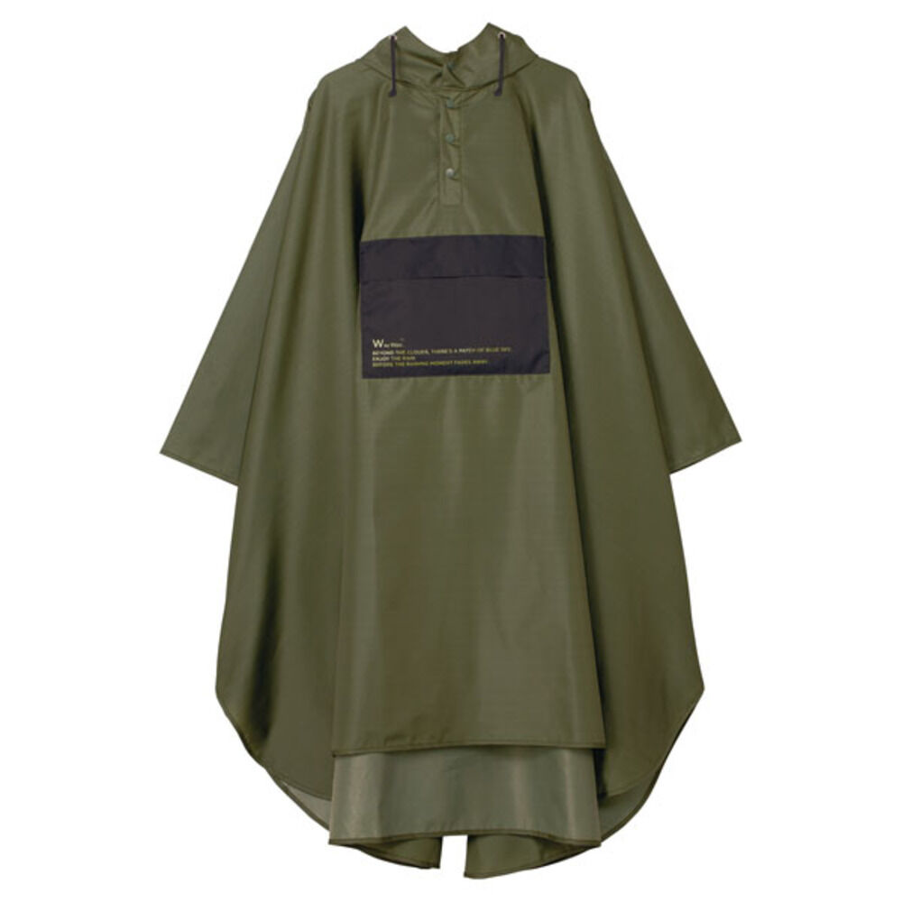Wpc.「wpc レインコート R005 通販 レインポンチョ メンズ レディース 折りたたみ コンパクト」|レインコート|グリーン1