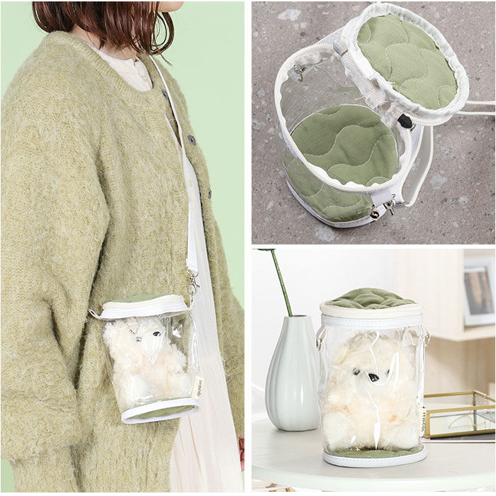 BACKYARD FAMILY「推し活 ぬいぐるみ 収納 通販 ぬいぐるみクリアバッグ ぬい 持ち運び ポーチ ぬいぐるみポーチ」|ショルダー・メッセンジャー|