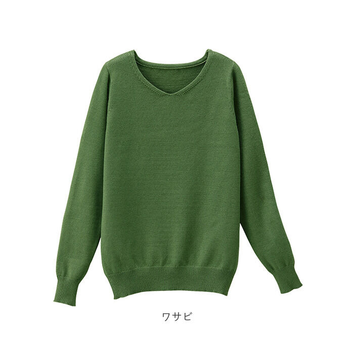 BACKYARD FAMILY「ニット 秋 レディース きれいめ 通販 セーター Vネックセーター プルオーバー 静電気 防止 服」|ニット・セーター|