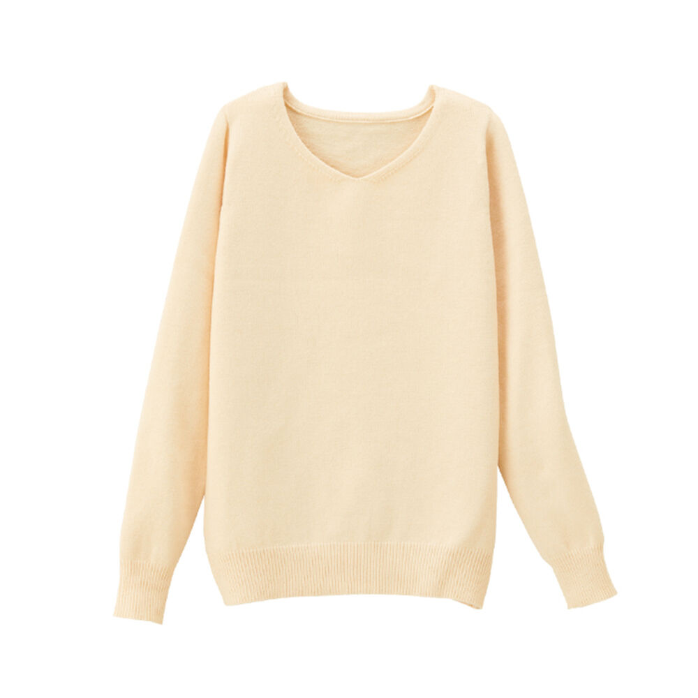 BACKYARD FAMILY「ニット 秋 レディース きれいめ 通販 セーター Vネックセーター プルオーバー 静電気 防止 服」|ニット・セーター|ベージュ1