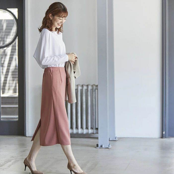 BACKYARD FAMILY「スカート ミモレ丈 オフィス 通販 タイトスカート ロングスカート ミディアム丈スカート」|スカート|