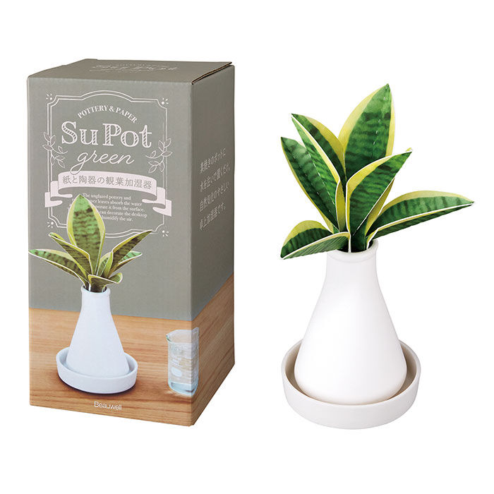 BACKYARD FAMILY「自然気化式 加湿器 かわいい 通販 卓上 気化式加湿器 小型 観葉植物 フェイクグリーン」|電化製品|