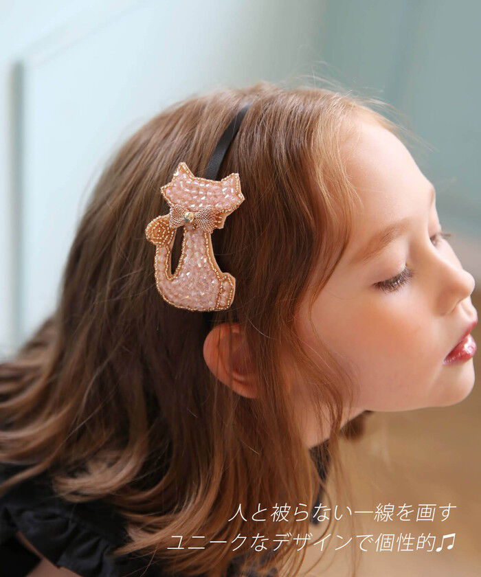 BACKYARD FAMILY「Rora カチューシャ 通販 キラキラ ネコ 68112302 髪飾り ヘッドドレス 子供 女の子」|その他|