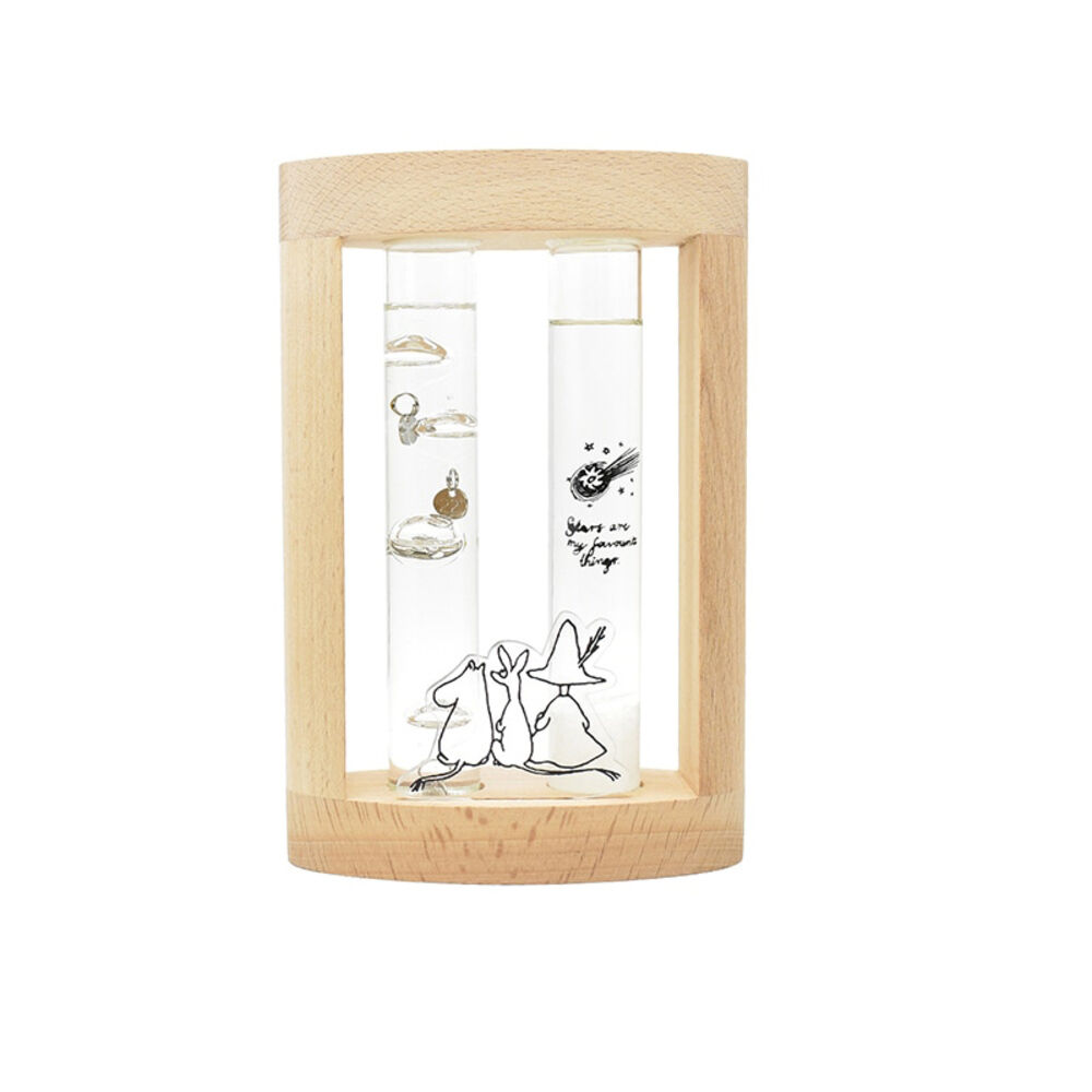 BACKYARD FAMILY「温度計 おしゃれ 通販 ストームグラス インテリア温度計 ガラスフロート温度計 木枠 かわいい」|クロック・置時計|ホワイト1