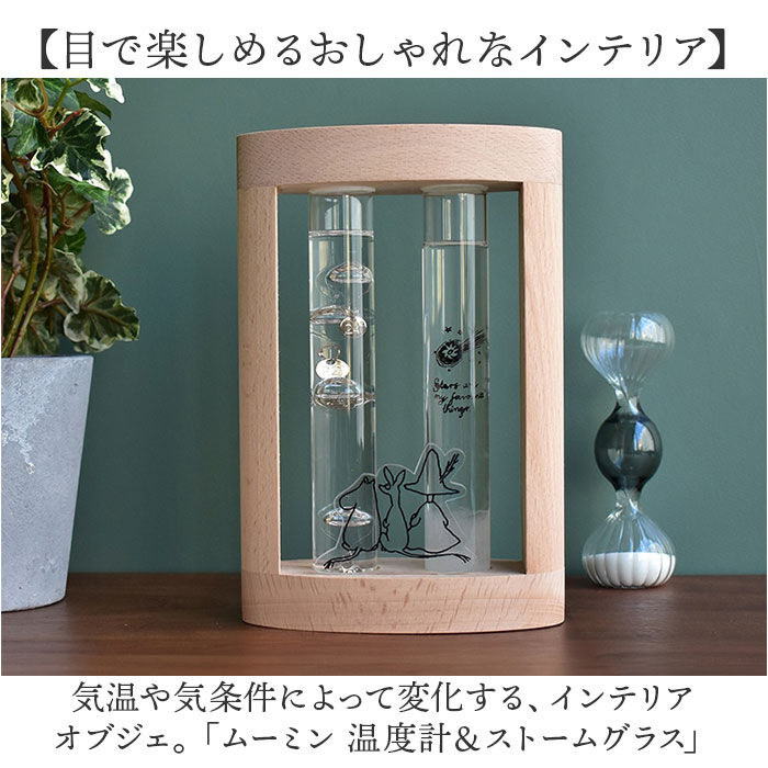 BACKYARD FAMILY「温度計 おしゃれ 通販 ストームグラス インテリア温度計 ガラスフロート温度計 木枠 かわいい」|クロック・置時計|