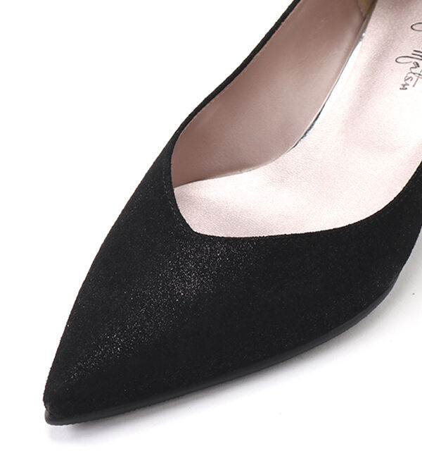 銀座かねまつ「LSDT2101METBLK 【防水】【本革】アクアベルパンプス」|レインシューズ|