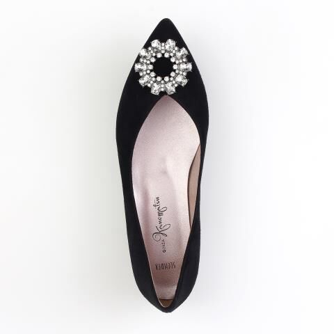 銀座かねまつ「LSGD2558SUEBLK 【本革】【Bウィズ】スレンダービジュ―パンプス」|パンプス|