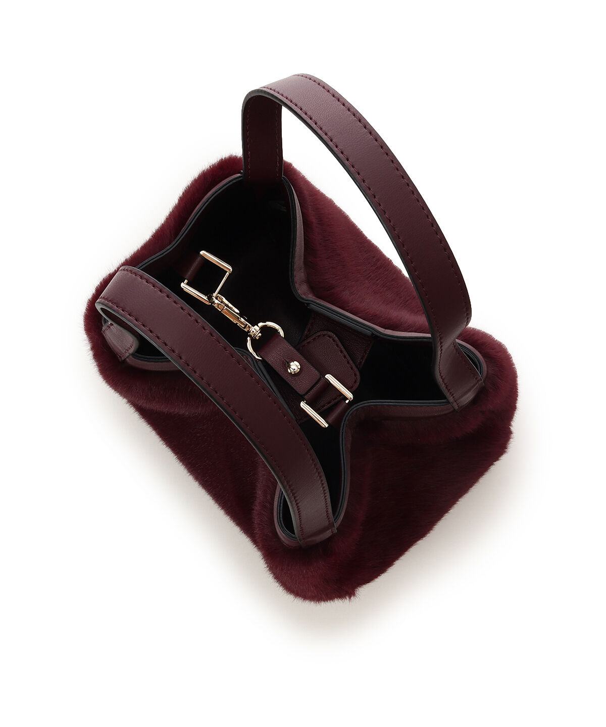 Samantha Thavasa「ポーチ付き コンパクトファーバッグ」|ハンドバッグ|