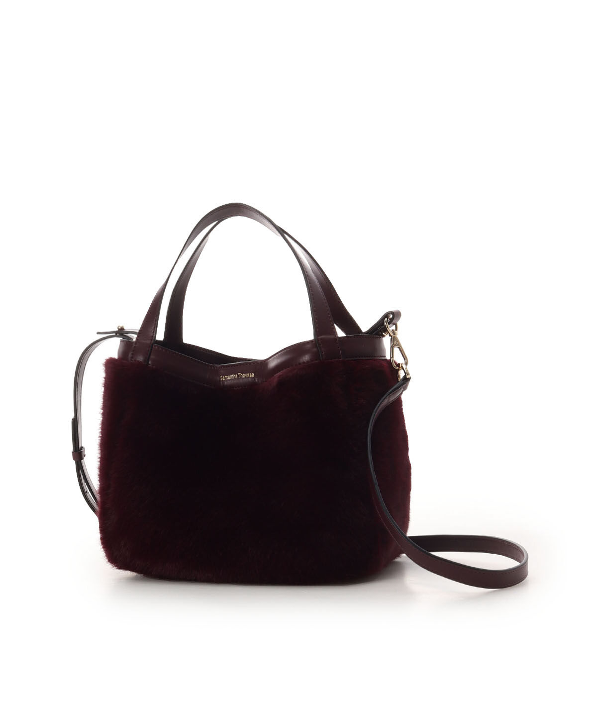 Samantha Thavasa「ポーチ付き コンパクトファーバッグ」|ハンドバッグ|