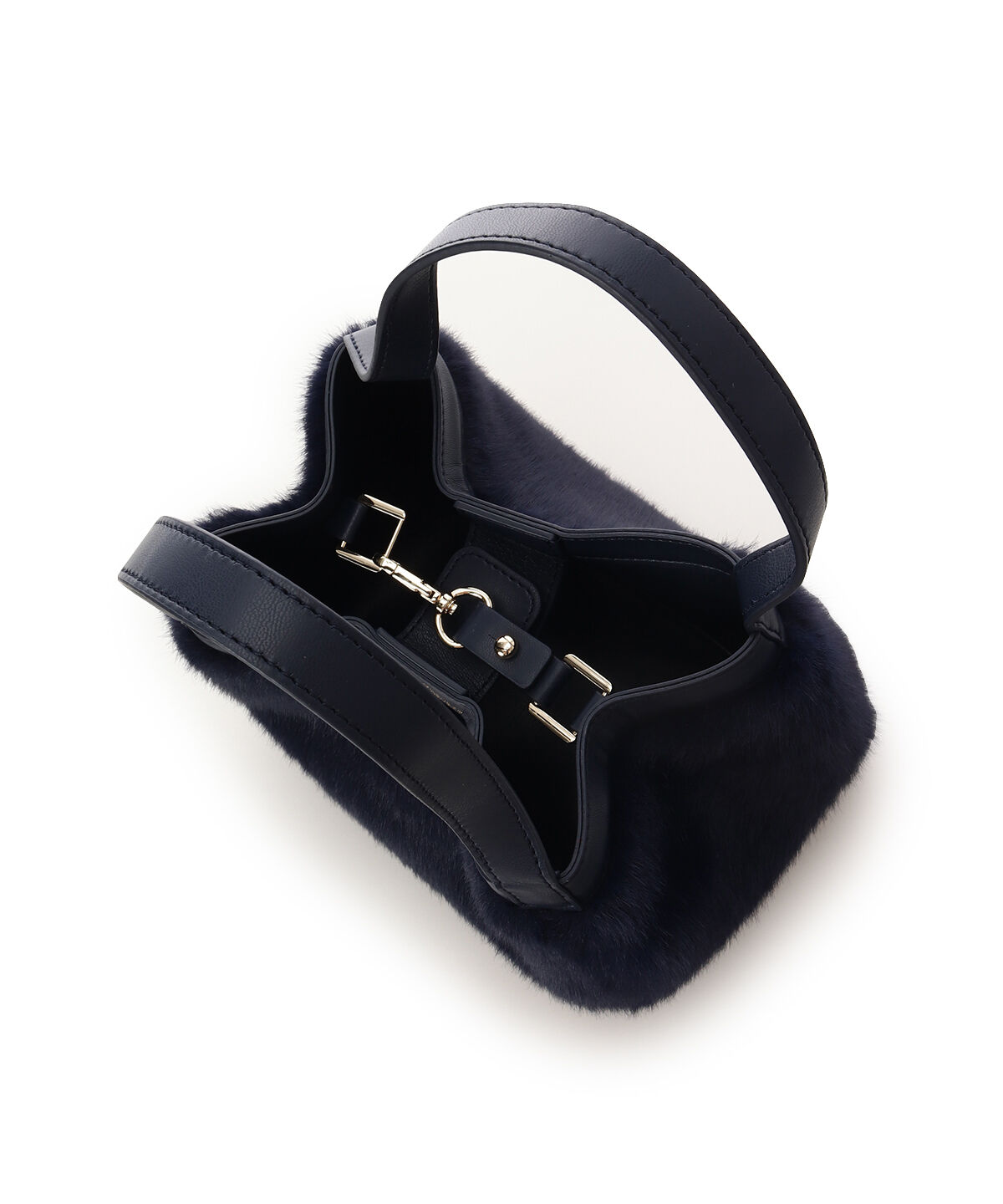 Samantha Thavasa「ポーチ付き コンパクトファーバッグ」|ハンドバッグ|