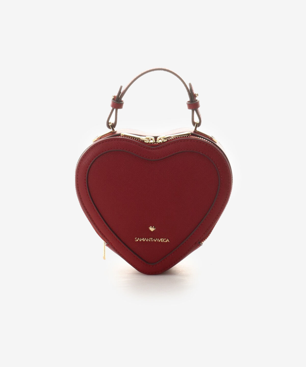 Samantha Vega「ハート型ショルダーバッグ」|ショルダー・メッセンジャー|ワインレッド