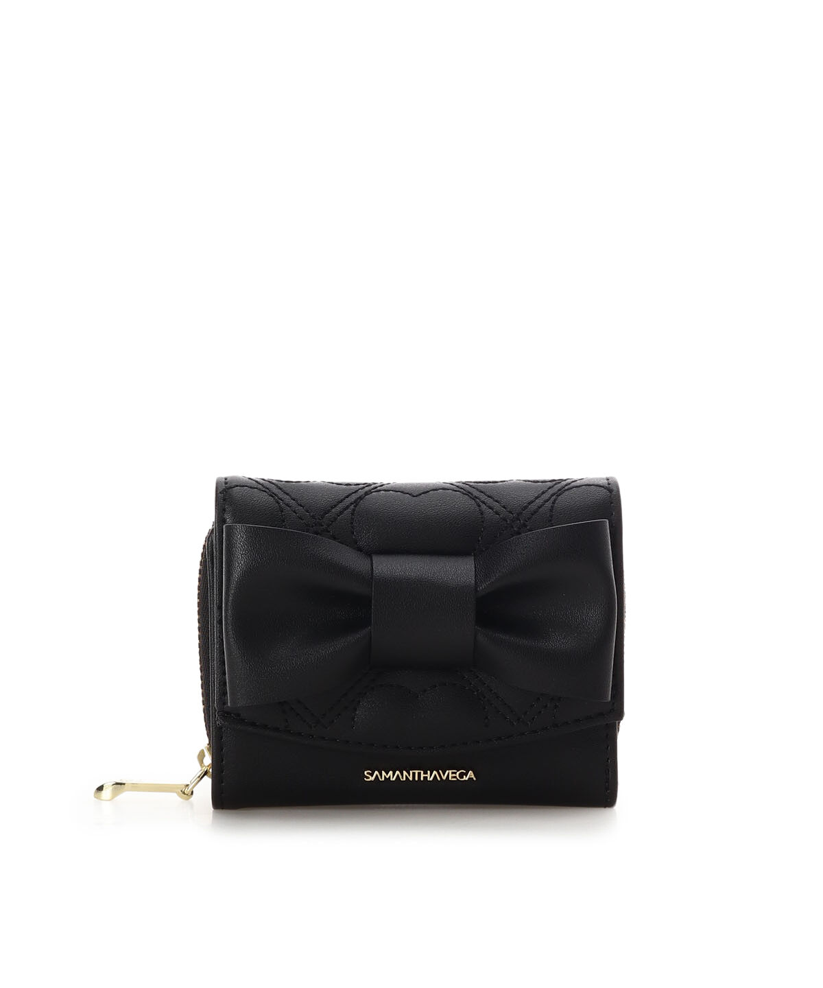 Samantha Vega「ハートキルト折財布」|財布|ブラック