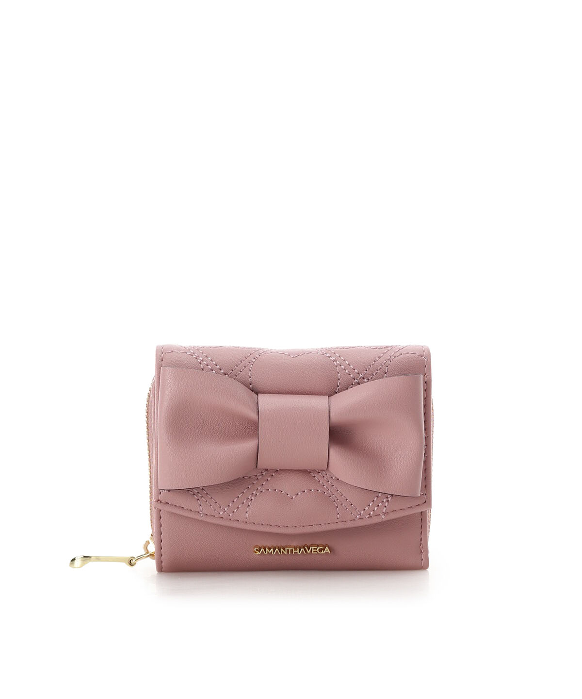 Samantha Vega「ハートキルト折財布」|財布|ピンク