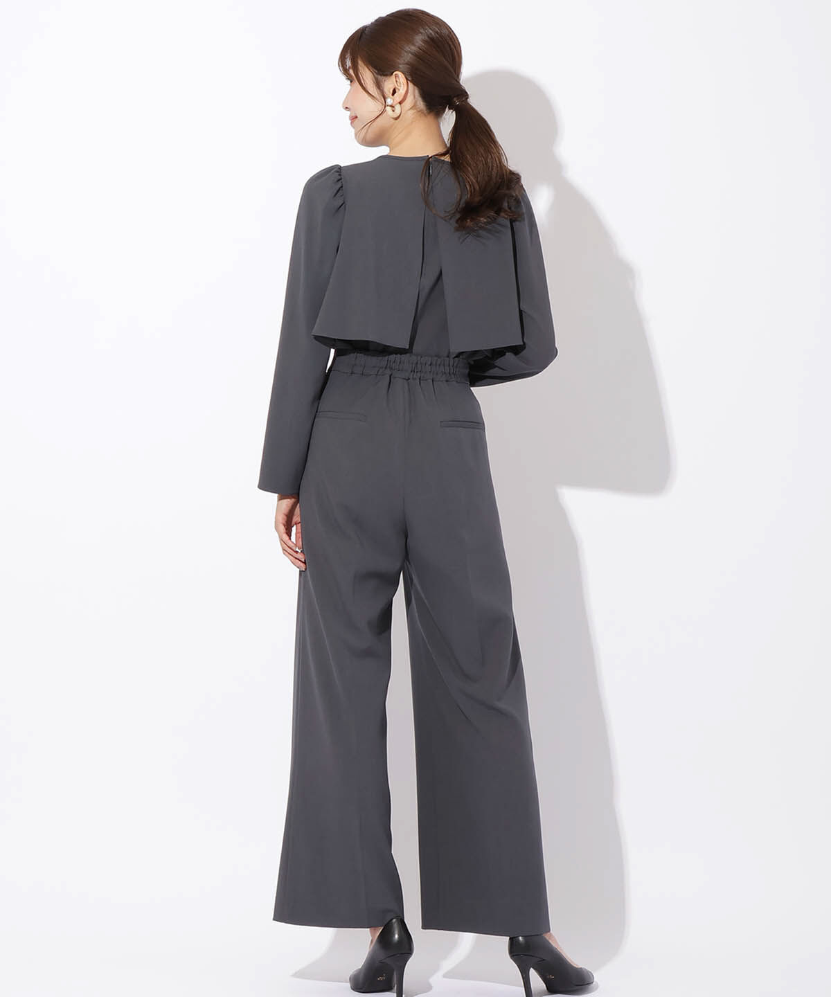 アンドクチュール「フロントフリルケープブラウス」|シャツ・ブラウス|