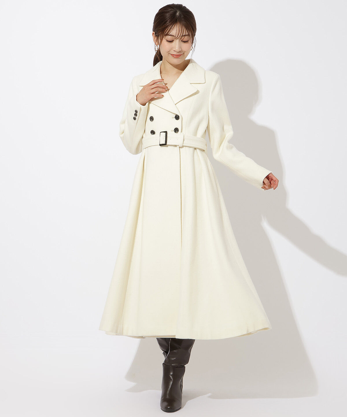 アンドクチュール「ドレストレンチコート」|ステンカラーコート|