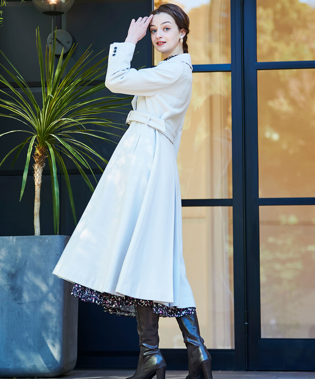 アンドクチュール「ドレストレンチコート」|ステンカラーコート|