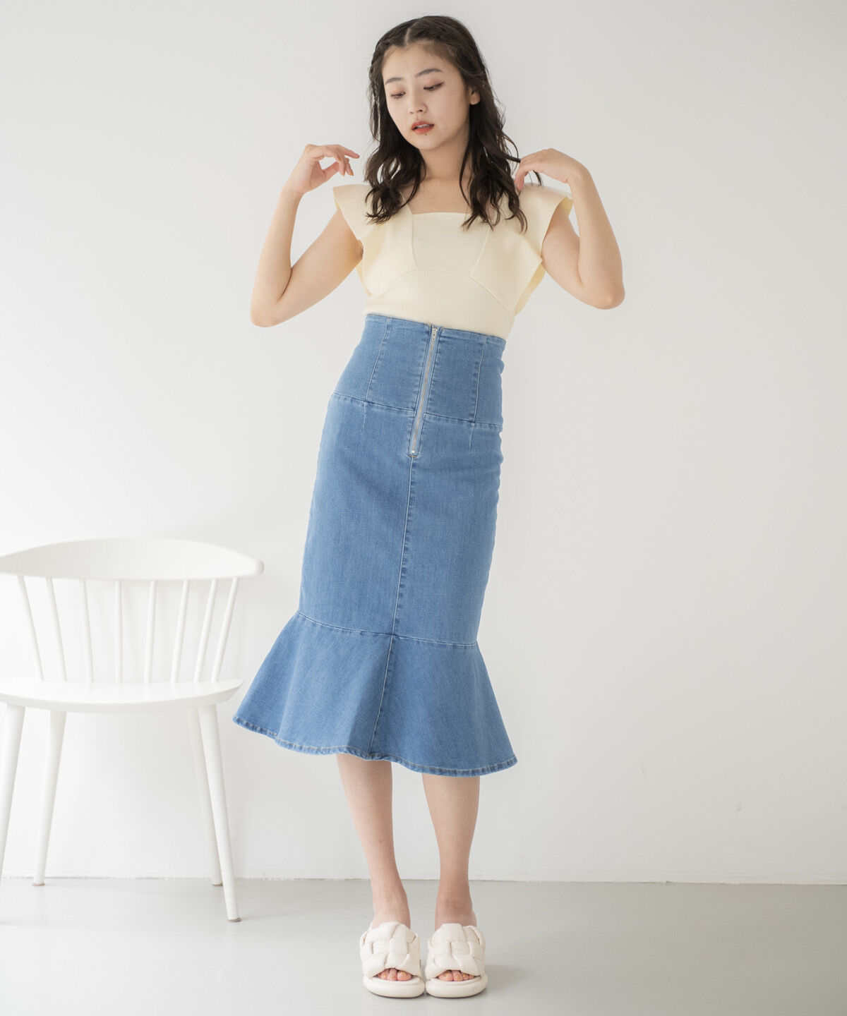 REDYAZEL「デニムマーメイドスカート」|スカート|