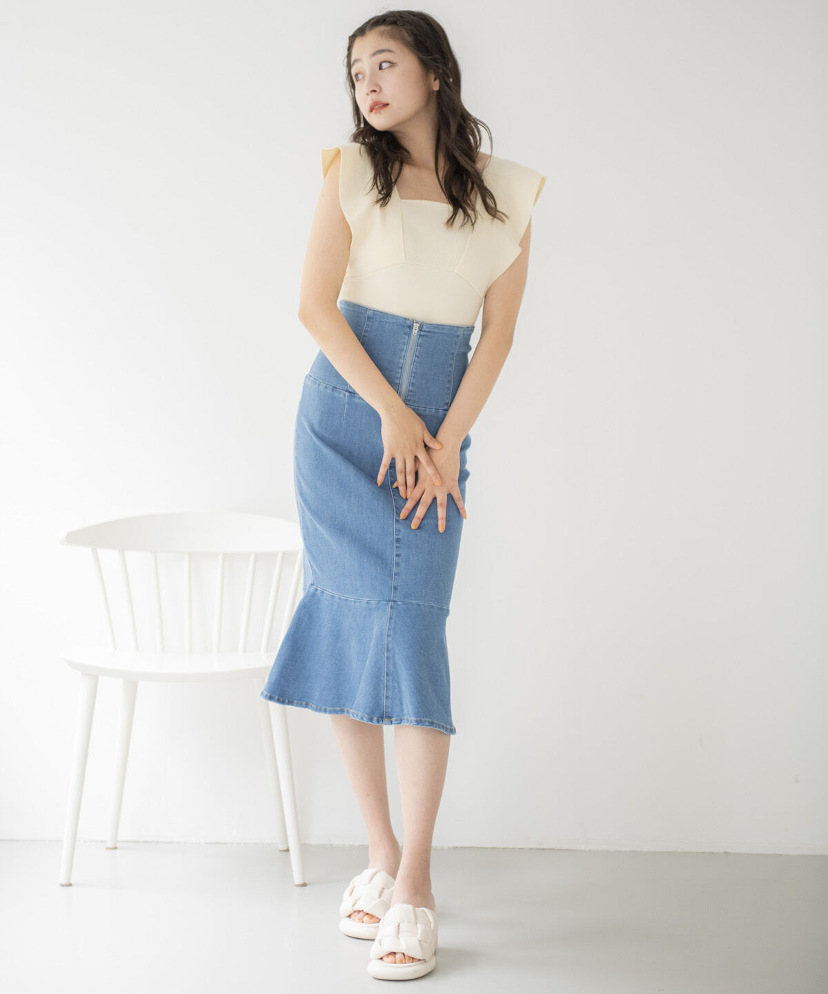 REDYAZEL「デニムマーメイドスカート」|スカート|