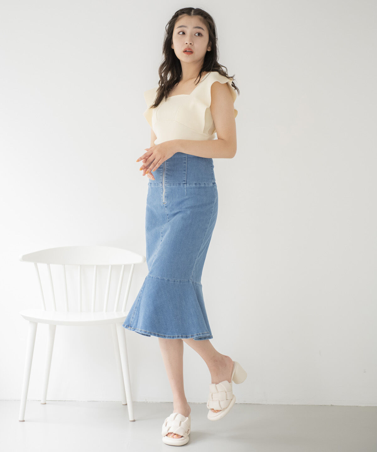 REDYAZEL「デニムマーメイドスカート」|スカート|