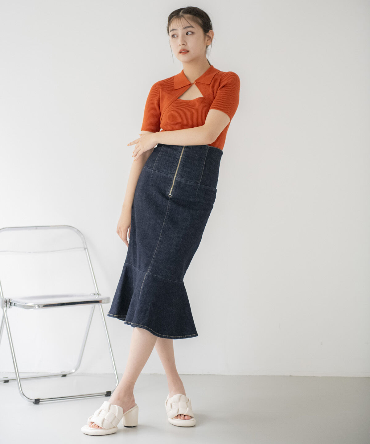 REDYAZEL「デニムマーメイドスカート」|スカート|