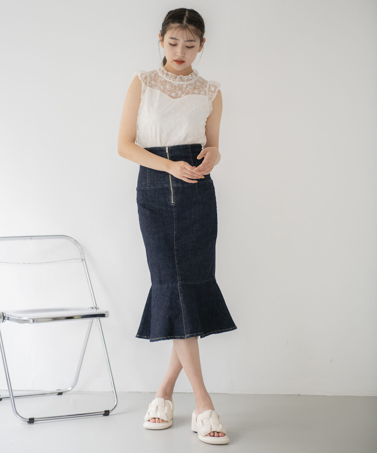 REDYAZEL「デニムマーメイドスカート」|スカート|