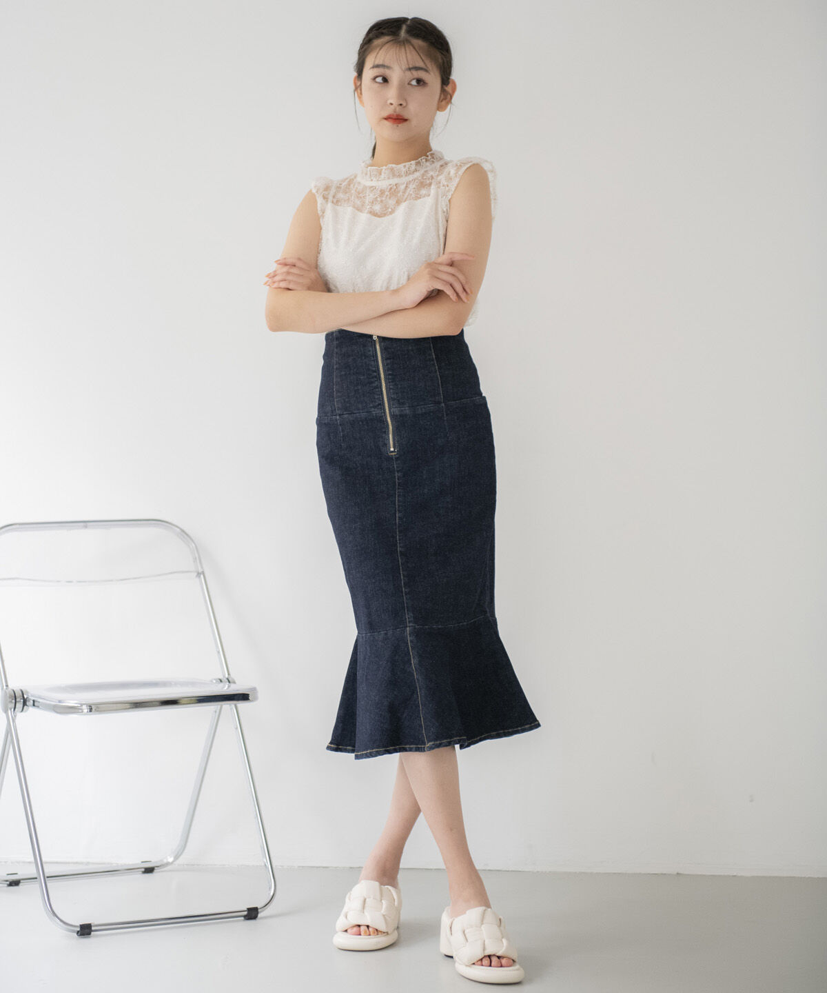 REDYAZEL「デニムマーメイドスカート」|スカート|