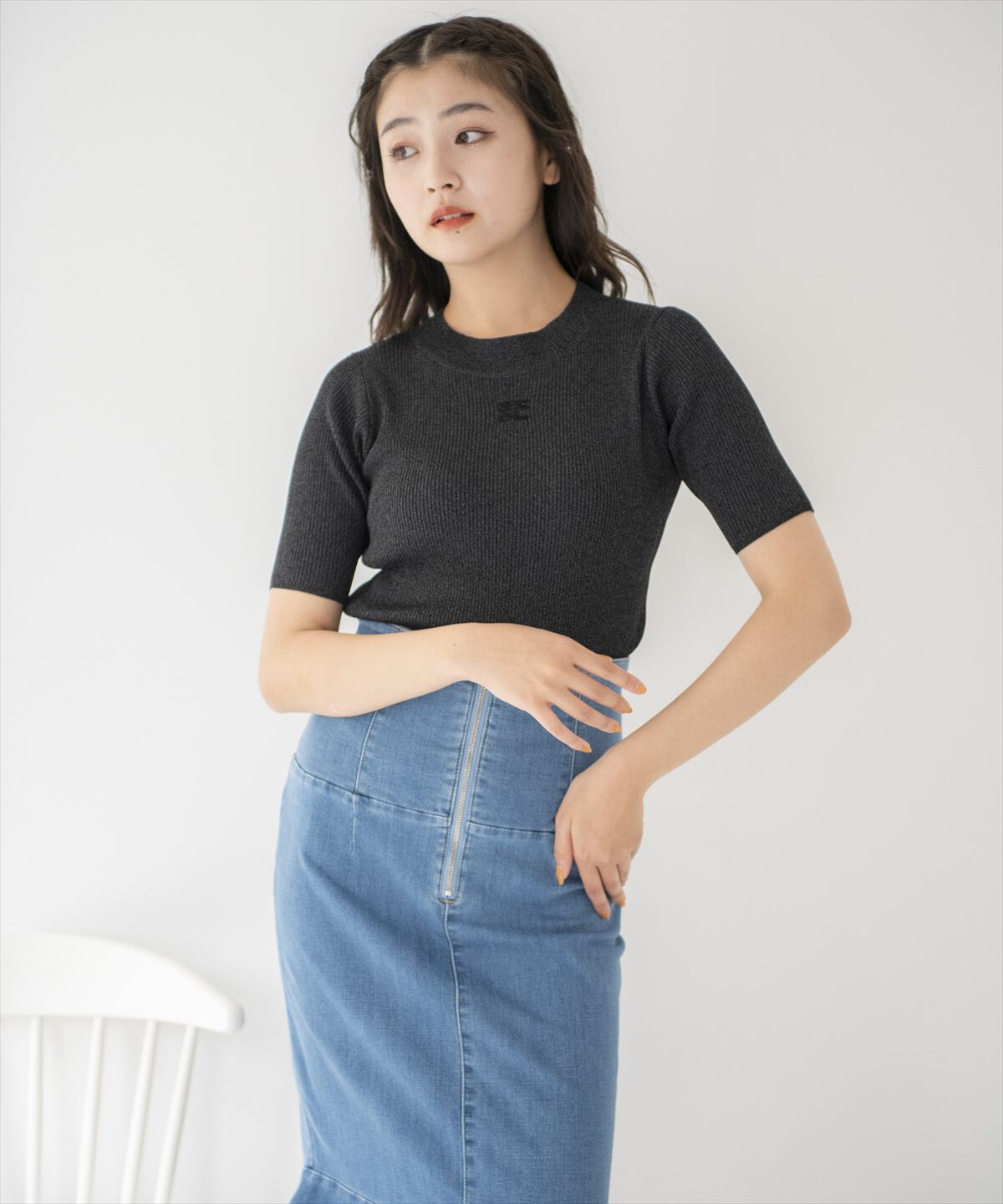 REDYAZEL「ロゴ刺繍ニット」|ニット・セーター|