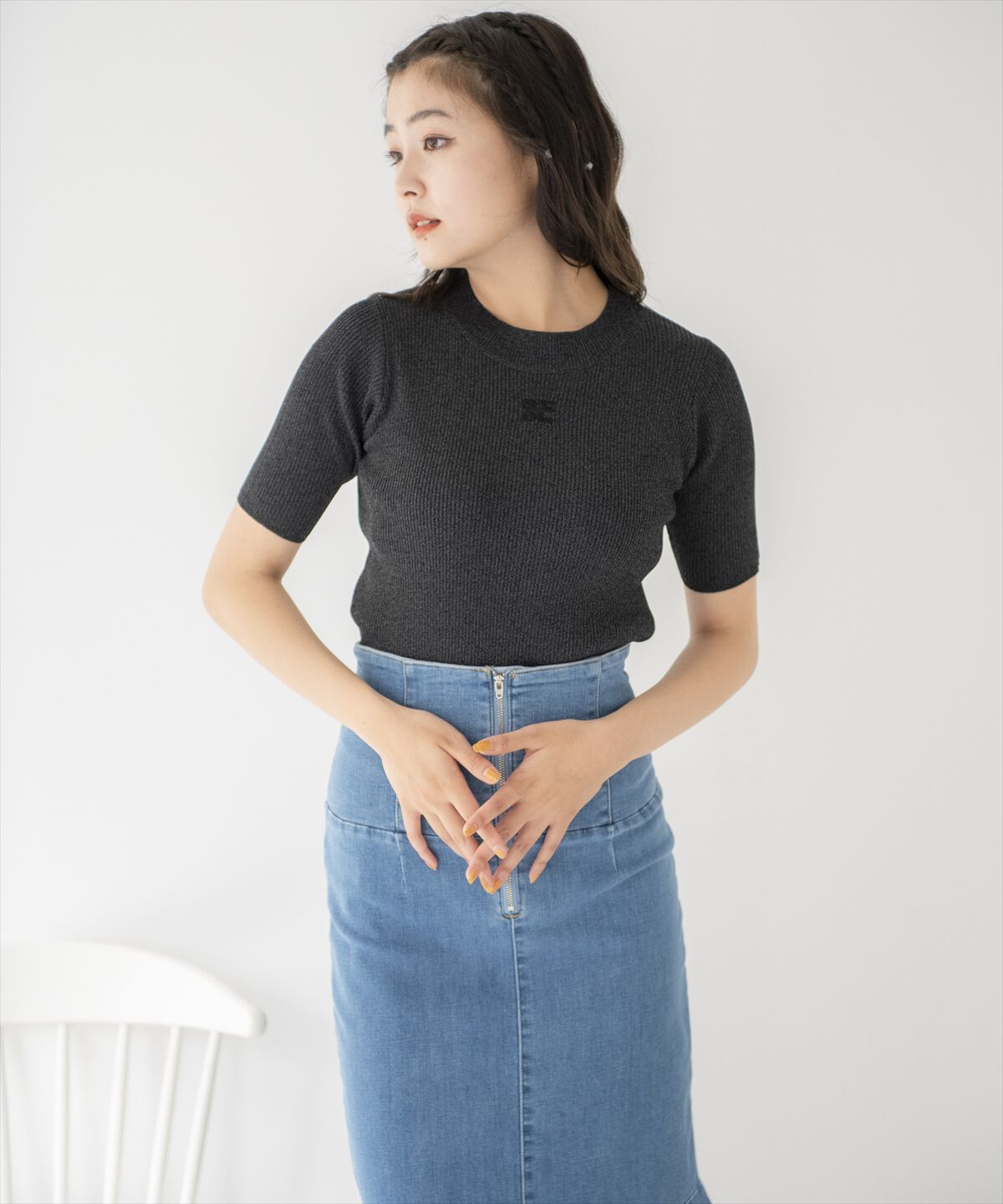 REDYAZEL「ロゴ刺繍ニット」|ニット・セーター|