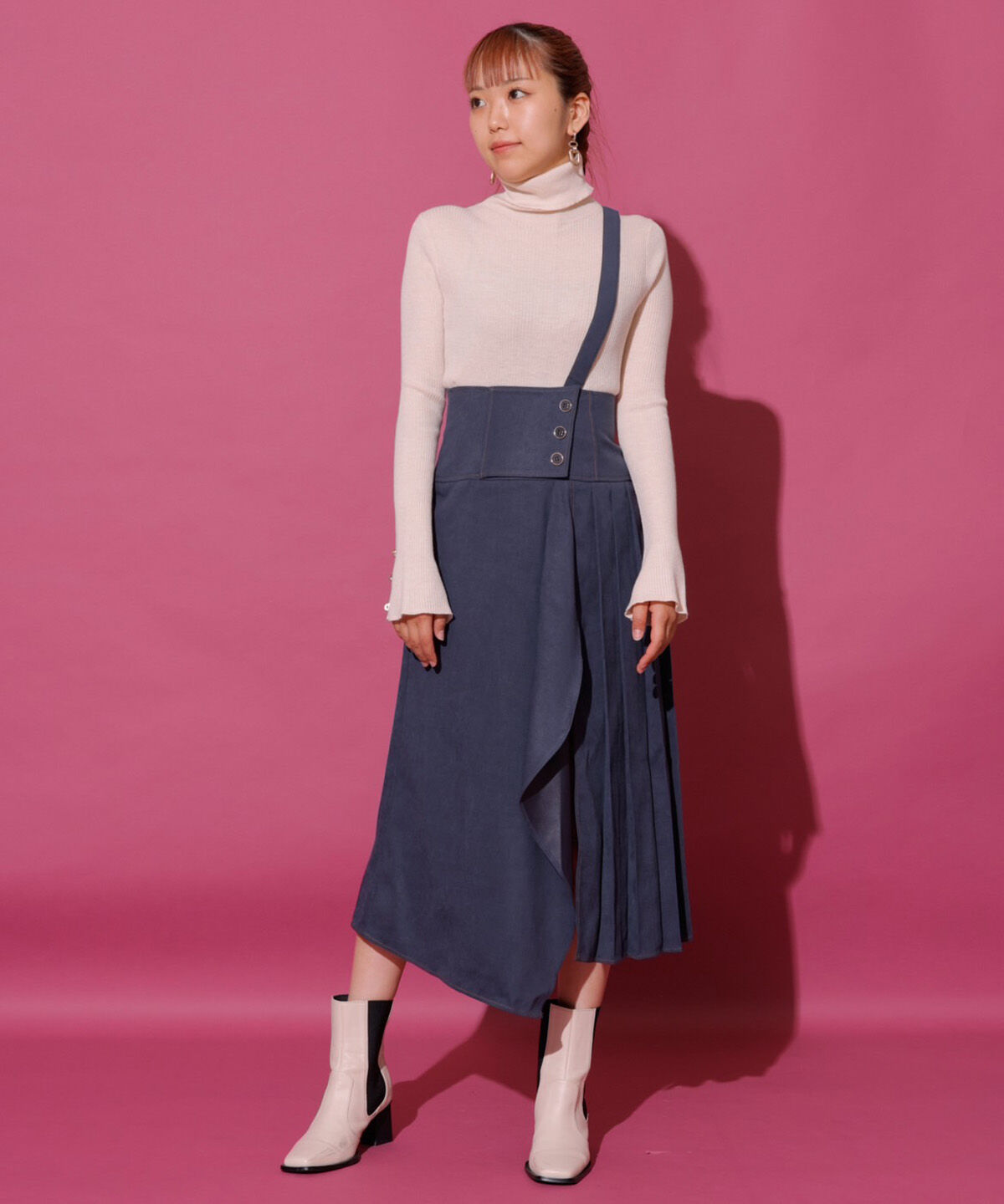 REDYAZEL「袖フレアタートルニット」|ニット・セーター|