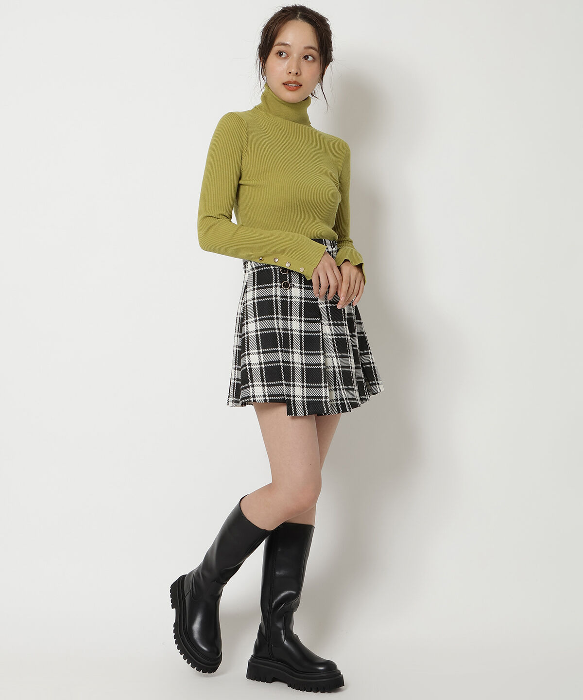 REDYAZEL「袖フレアタートルニット」|ニット・セーター|