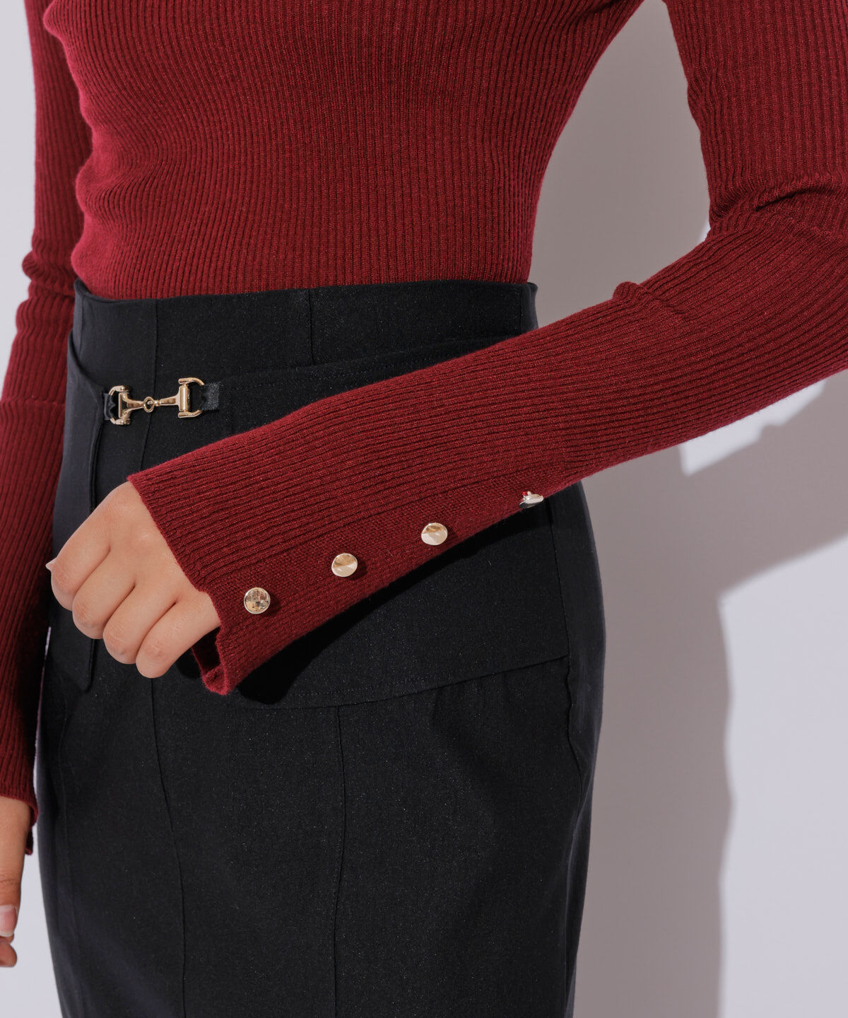 REDYAZEL「袖フレアタートルニット」|ニット・セーター|