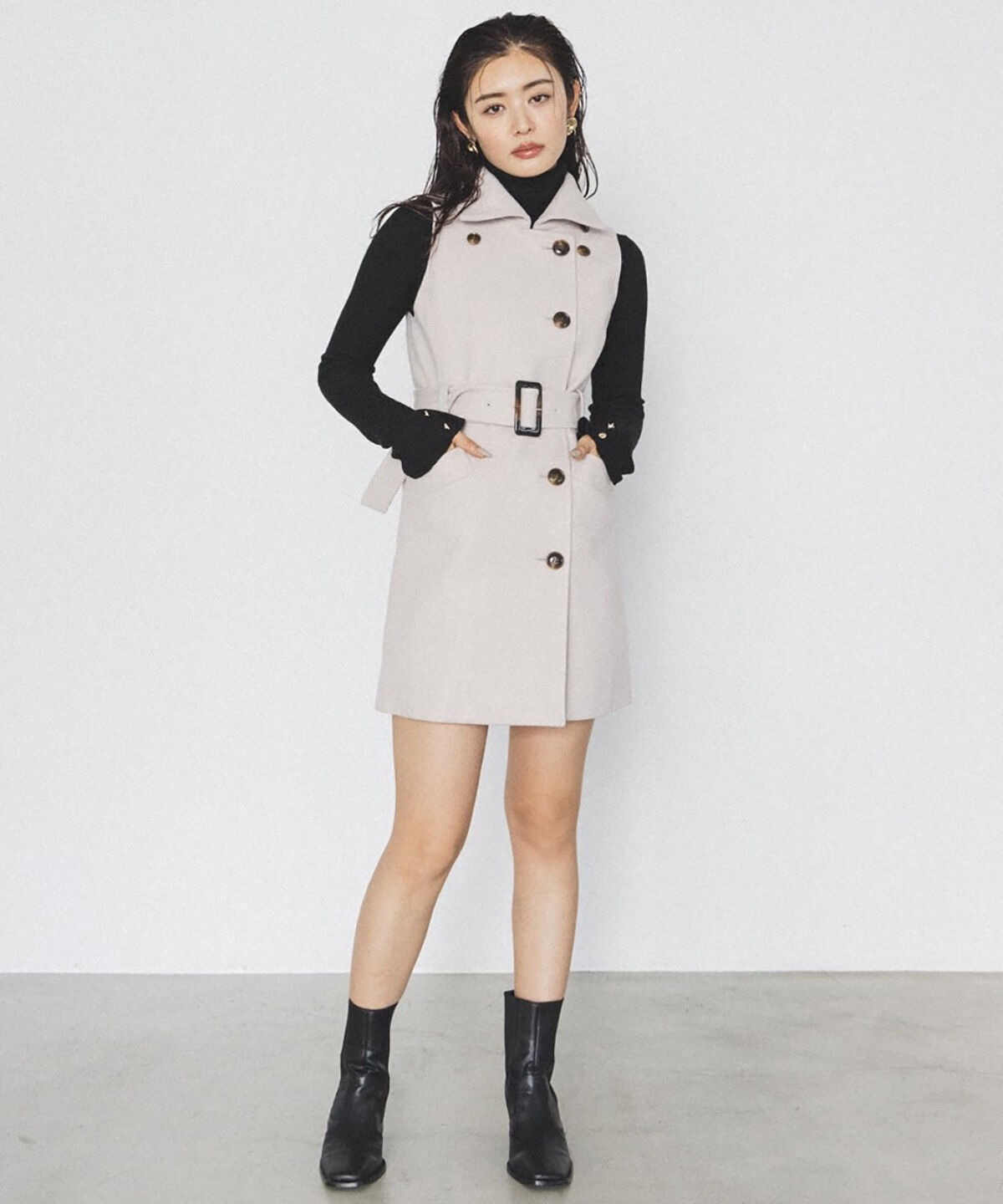 REDYAZEL「袖フレアタートルニット」|ニット・セーター|