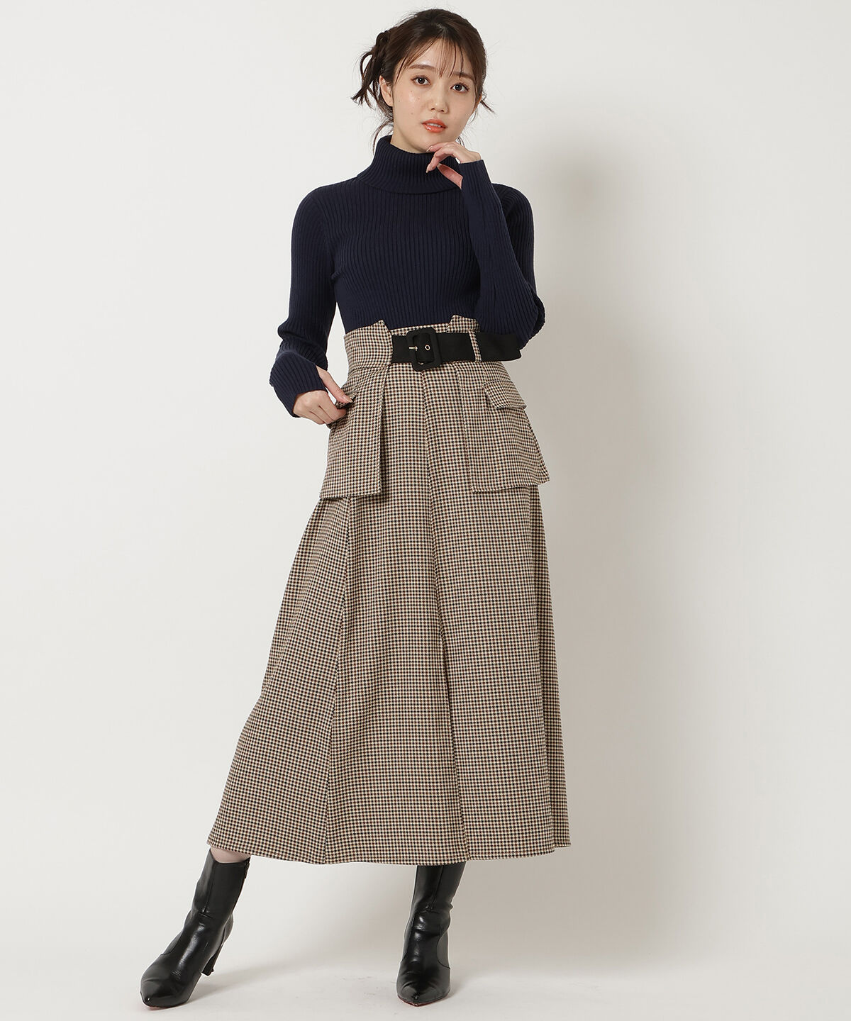 REDYAZEL「フィンガーホールタートルネックニット」|ニット・セーター|