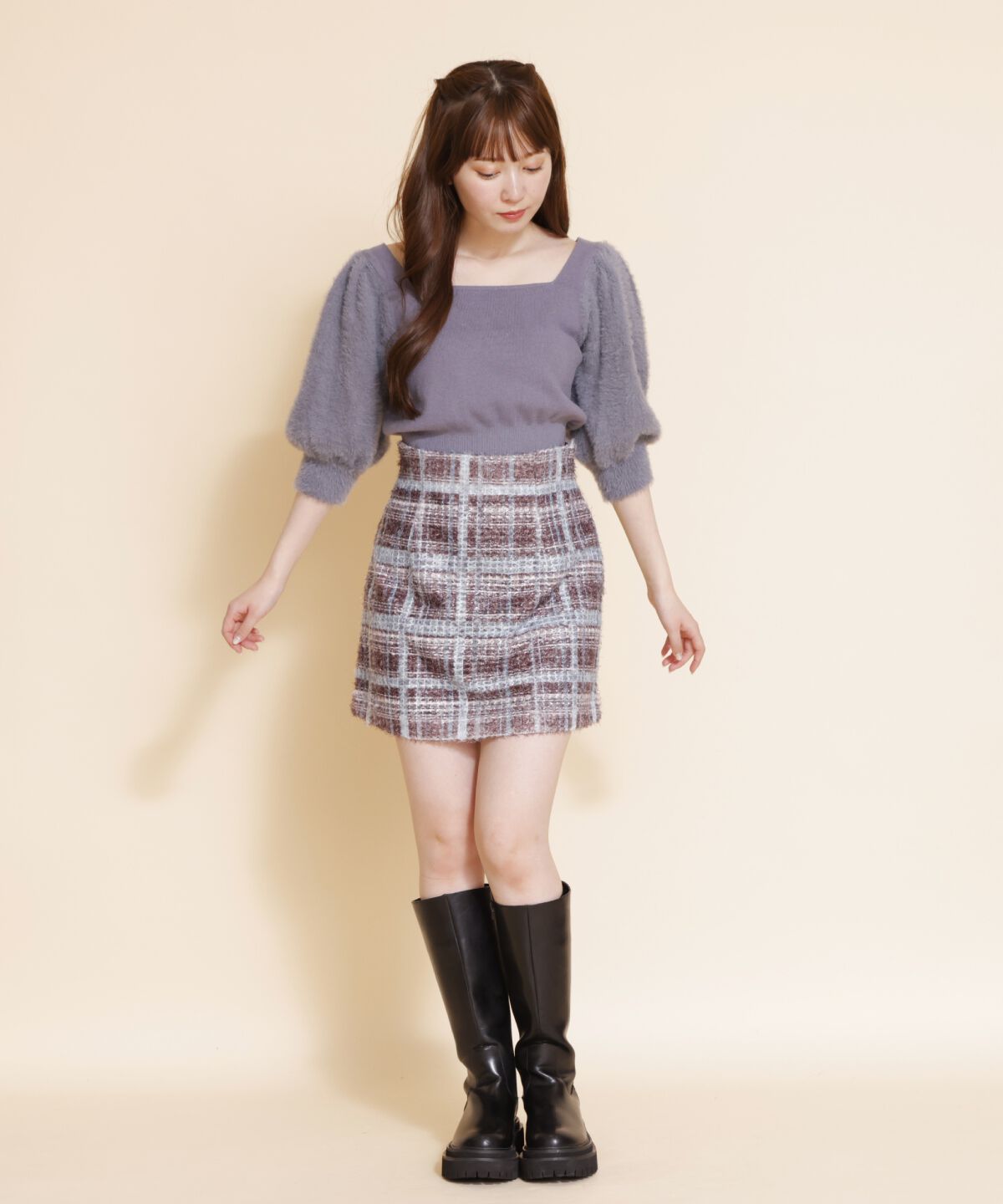 REDYAZEL「シャギースリーブニットトップス」|ニット・セーター|