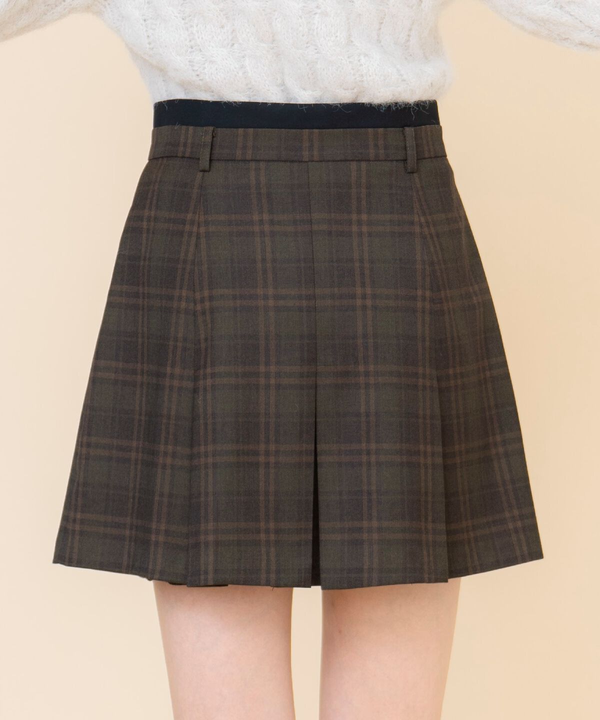 REDYAZEL「ボックスタックチェックスカート」|フレア|